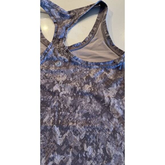 Lululemon Cool Raceback Tank Top Shorter Length Hideaway Camo Print Gym Workout - Picture 5 of 5